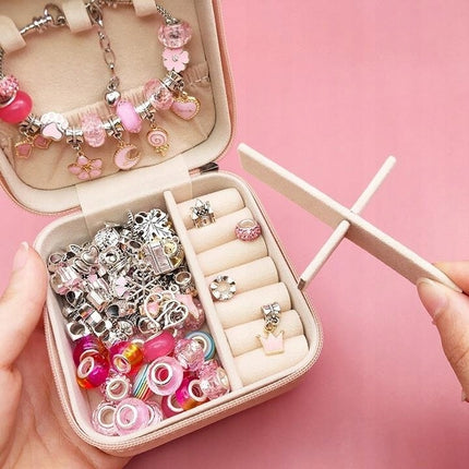 ZESTAW DO ROBIENIA 72EL BRANSOLETEK NASZYJNIKÓW PUDEŁO DO PRZECHOWYWANIA PREZENT 