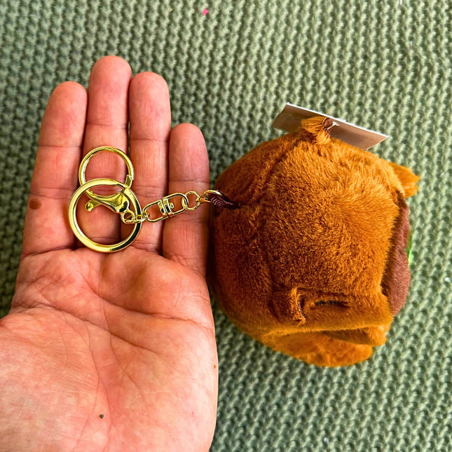 Pluszowy brelok kapibara z żółwikiem brelok do kluczy plecaka torebki