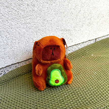 Pluszowy brelok kapibara z żółwikiem brelok do kluczy plecaka torebki