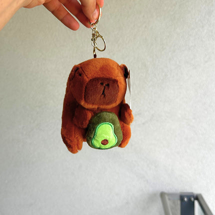 Pluszowy brelok kapibara z żółwikiem brelok do kluczy plecaka torebki