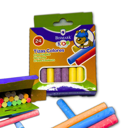 Zestaw 24 kolorowych kredek do rysowania po chodniku ZESTAW KREDEK DLA DZIECI