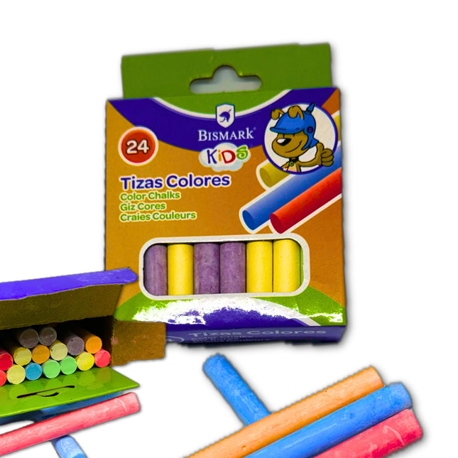 Zestaw 24 kolorowych kredek do rysowania po chodniku ZESTAW KREDEK DLA DZIECI
