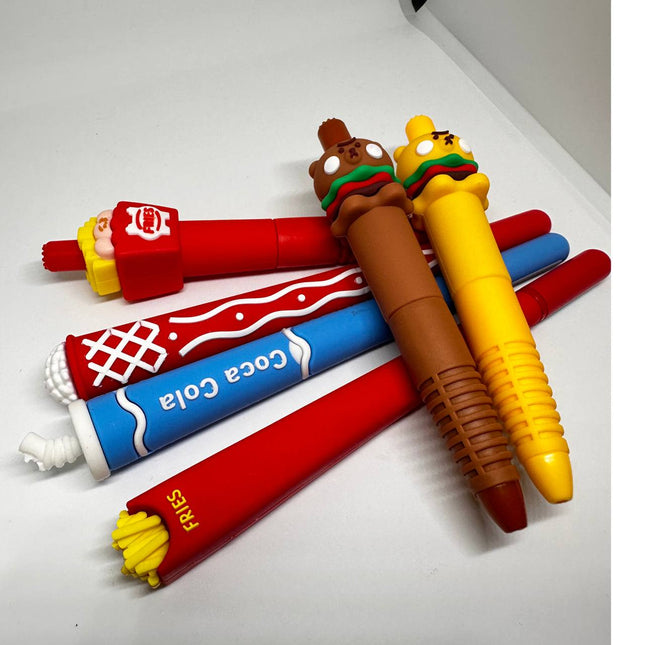 Zestaw Żelowych Długopisów „Fast Food” – Kolorowa Frajda Pisania dla Dzieci