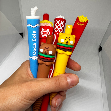 Zestaw Żelowych Długopisów „Fast Food” – Kolorowa Frajda Pisania dla Dzieci