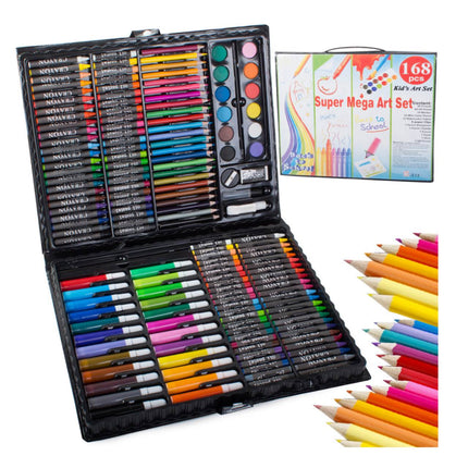 Super Mega Zestaw Artystyczny 168 el. – Mała Walizka, Wielka Wyobraźnia