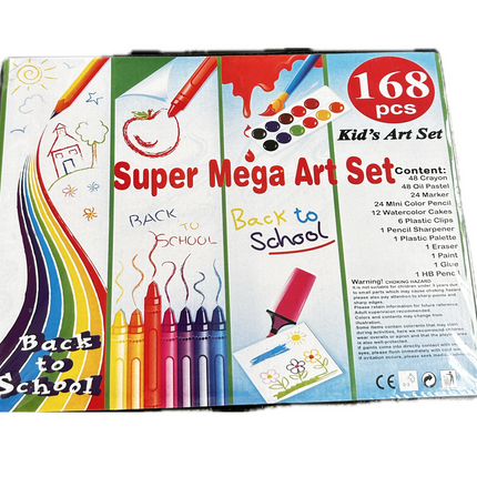 Super Mega Zestaw Artystyczny 168 el. – Mała Walizka, Wielka Wyobraźnia
