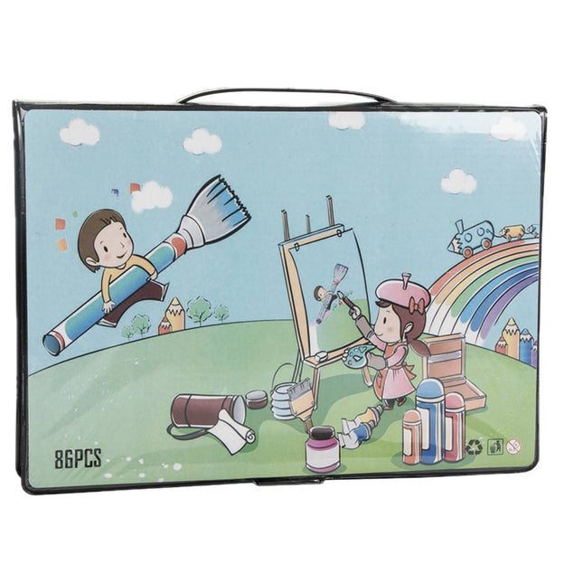 Mega Zestaw Artystyczny dla Dzieci – 86 Elementów Bezpiecznej Kreatywnej Zabawy