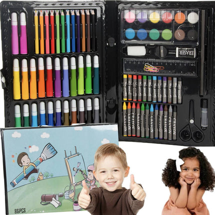 Mega Zestaw Artystyczny dla Dzieci – 86 Elementów Bezpiecznej Kreatywnej Zabawy