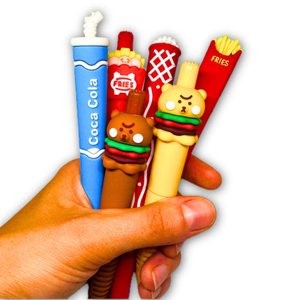 Zestaw Żelowych Długopisów „Fast Food” – Kolorowa Frajda Pisania dla Dzieci