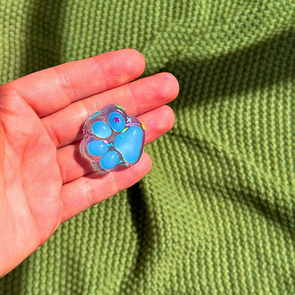 Zestaw 4x Mini Gniotek Antystresowy – Urocze Kocie Łapki z Brokatem