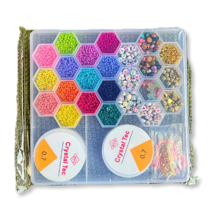 Kreatywny Duży Zestaw Koralików do Tworzenia Biżuterii