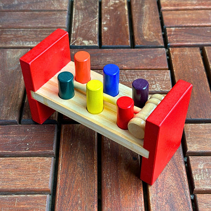 DREWNIANA GRA EDUKACYJNA TŁUCZEK ZBIJAK MŁOTEK ZABAWA DLA DZIECI