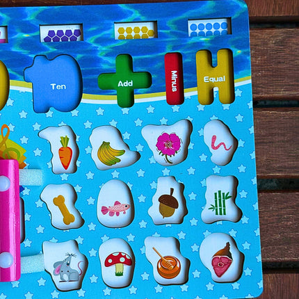 CYMBAŁKI CYFRY RYBKI ZESTAW ZABAWEK MONTESSORI DLA CHŁOPCA DZIEWCZYNKI GRY