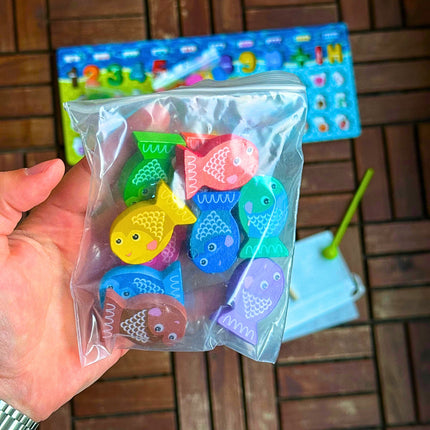 CYMBAŁKI CYFRY RYBKI ZESTAW ZABAWEK MONTESSORI DLA CHŁOPCA DZIEWCZYNKI GRY