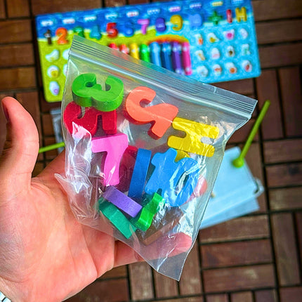 CYMBAŁKI CYFRY RYBKI ZESTAW ZABAWEK MONTESSORI DLA CHŁOPCA DZIEWCZYNKI GRY