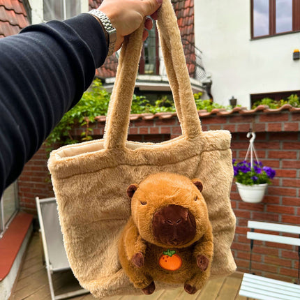 PLUSZOWA TOREBKA DLA DZIECI NA RAMIĘ KAPIBARA MASKOTKA PLUSZOWA