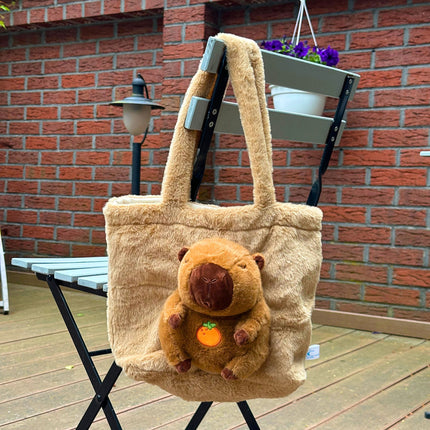 PLUSZOWA TOREBKA DLA DZIECI NA RAMIĘ KAPIBARA MASKOTKA PLUSZOWA