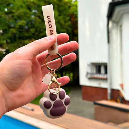 BRELOCZEK BRELOK KOCIA ŁAPKA PIĘKNY BRELOK DO KLUCZY DLA DZIECKA