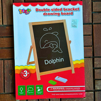 Tablica Edukacyjna 2w1 – Zabawa i Nauka na Drewnianej Tablicy Dzieckiej