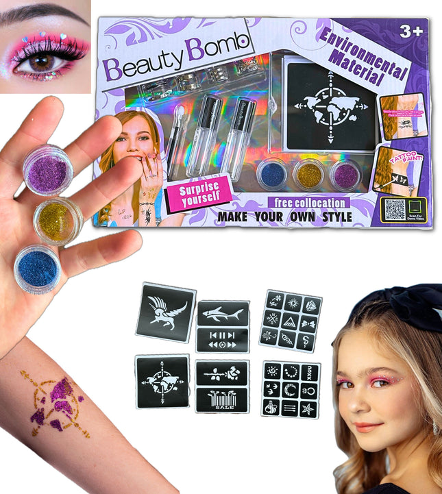 ⭐️Zrób Swój Tatuaż – Zestaw z Szablonami dla Dzieci. Idealny na Prezent⭐️