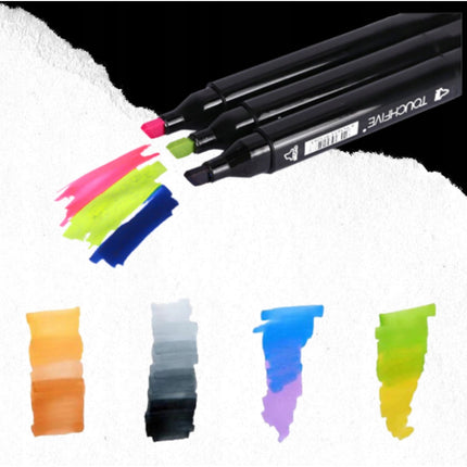 ⭐️ZESTAW DWUSTRONNYCH KOLOROWYCH MARKERÓW 36 SZT TORBA PRO MARKERY ALKOHOLOWE⭐️