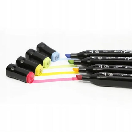 ⭐️ZESTAW DWUSTRONNYCH KOLOROWYCH MARKERÓW 36 SZT TORBA PRO MARKERY ALKOHOLOWE⭐️