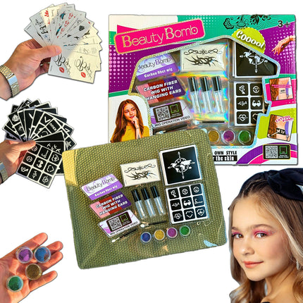 ⭐️TATUAŻE BROKATOWE ZMYWALNE DUŻY ZESTAW NA DZEŃ DZIECKA⭐️