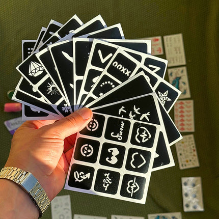 ⭐️TATUAŻE BROKATOWE ZMYWALNE DUŻY ZESTAW NA DZEŃ DZIECKA⭐️