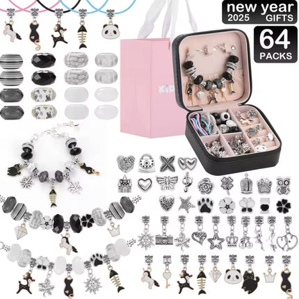 ZESTAW DO ROBIENIA BRANSOLETEK NASZYJNIKÓW PREZENT + KUFEREK FAJNY