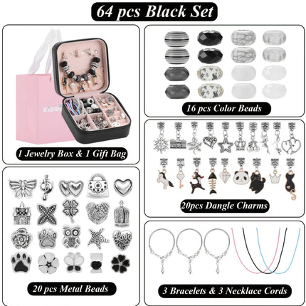 ZESTAW DO ROBIENIA BRANSOLETEK NASZYJNIKÓW PREZENT + KUFEREK FAJNY