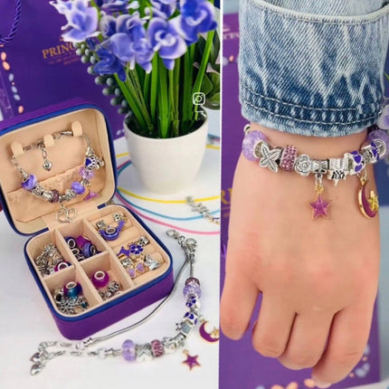 DUŻY ZESTAW 72 EL ROBIENIA BRANSOLETEK I NASZYJNIKÓW CHARMS SZKATUŁKA KORALIKI 