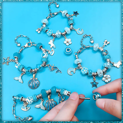 Duży Zestaw do Tworzenia Bransoletek i Naszyjników z Koralikami w Szkatułce 