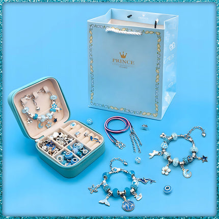 Duży Zestaw do Tworzenia Bransoletek i Naszyjników z Koralikami w Szkatułce 