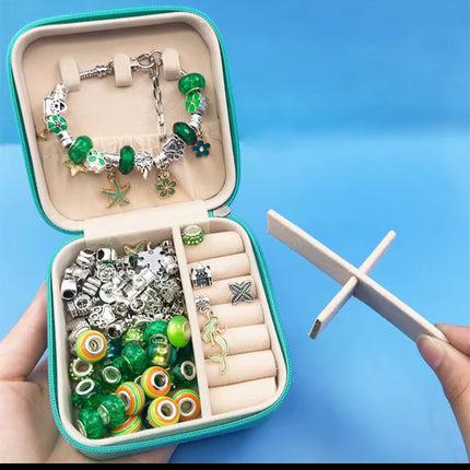 Magiczny zestaw Koralików – stworzony Zielone Bransoletki w Letnich Kolorach 