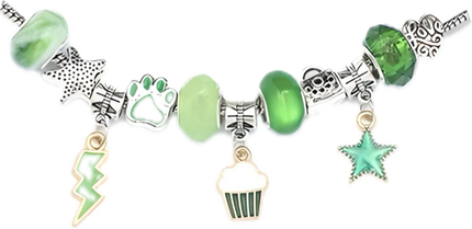 Magiczny zestaw Koralików – stworzony Zielone Bransoletki w Letnich Kolorach 