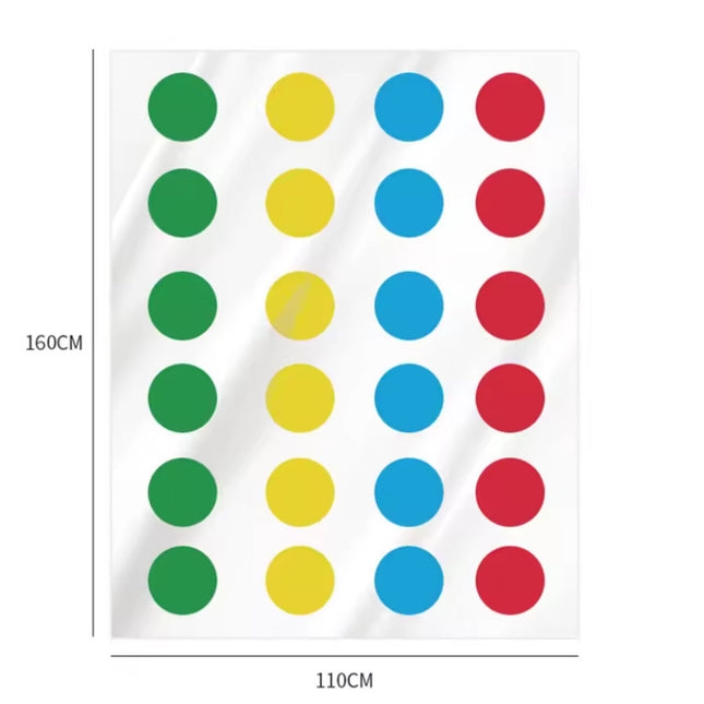 Twister – Rodzinna Gra Ruchowa dla Dzieci i Dorosłych | Kolorowa Mata do Zabawy | Prezent dla Całej Rodziny