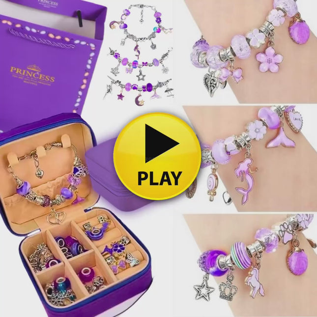 DUŻY ZESTAW 72 EL ROBIENIA BRANSOLETEK I NASZYJNIKÓW CHARMS SZKATUŁKA KORALIKI 